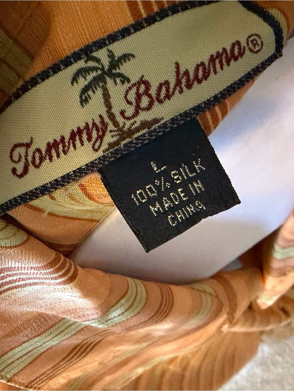 Tommy Bahama Orange Striped Short-Sleeve Button-Down Shirt - Picture 3 of 3